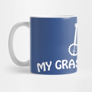 My Grass is Blue - white text Mug